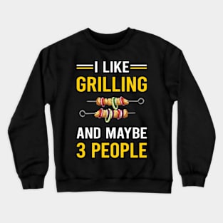 3 People Grilling Crewneck Sweatshirt